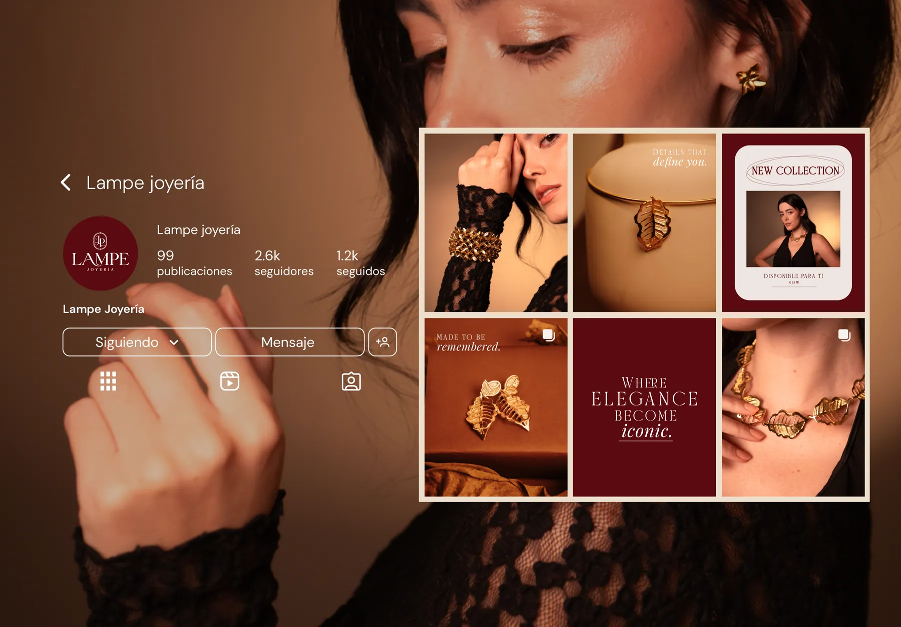 Lampe Joyería — proyecto de social media por Studio Ecoartes